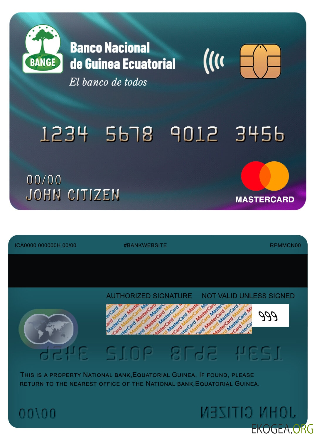 Mastercard de la banque nationale de Guinée équatoriale